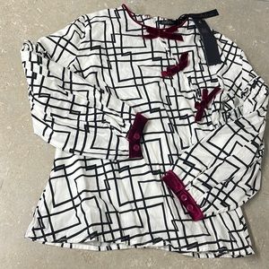 NWT KIDICHIC LONG SLEEVES TOP for girls w/VELVET DETAIL available in sizes 6 &12